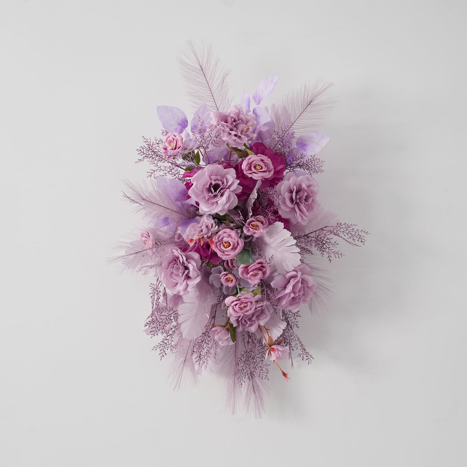 Uflower Purple Flower Arrangement Wedding Party Backdrop Floral Props